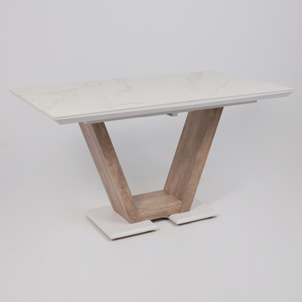 Изображение товара Обеденный стол Аврора Торонто 140-171.5x80 (камень белый Greys white/Ель умбра)