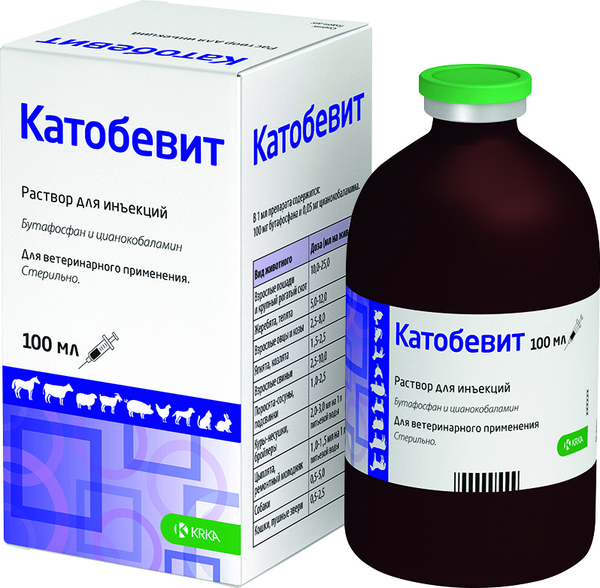 Изображение товара Раствор для стимуляции обмена веществ животных KRKA Катобевит (100мл)