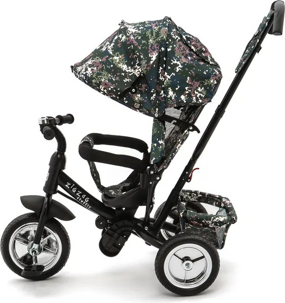 Изображение товара Трехколесный велосипед с ручкой ZigZag Classic 10/8 5588 / 33550 (камуфляж, разобранный, в коробке)