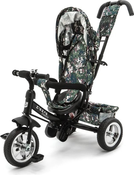 Изображение товара Трехколесный велосипед с ручкой ZigZag Classic 10/8 5588 / 33550 (камуфляж, разобранный, в коробке)