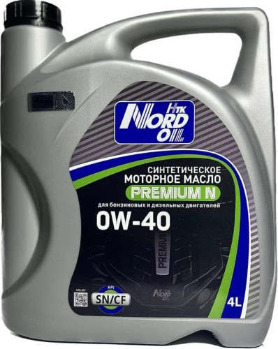 Изображение товара Моторное масло Nord Oil Premium N 0W40 SN/CF / NRL097 (4л)