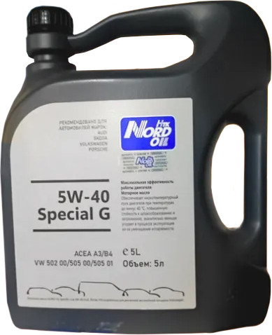 Изображение товара Моторное масло Nord Oil Specific Line 5W40 Audi, Skoda, VW / NRSL035 (5л)