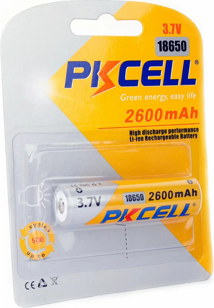 Изображение товара Аккумулятор Pkcell 18650 2600-1B