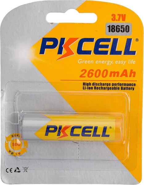 Изображение товара Аккумулятор Pkcell 18650 2600-1B