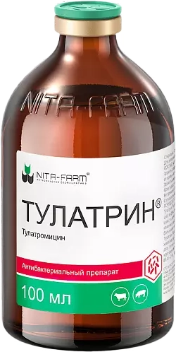 Изображение товара Раствор антибактериальный для животных Nita-Farm Тулатрин (100мл)