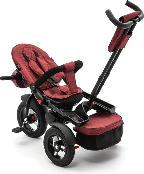 Изображение товара Трехколесный велосипед с ручкой ZigZag Lux 12/10 5099 / 33552 (красный, разобранный, в коробке)