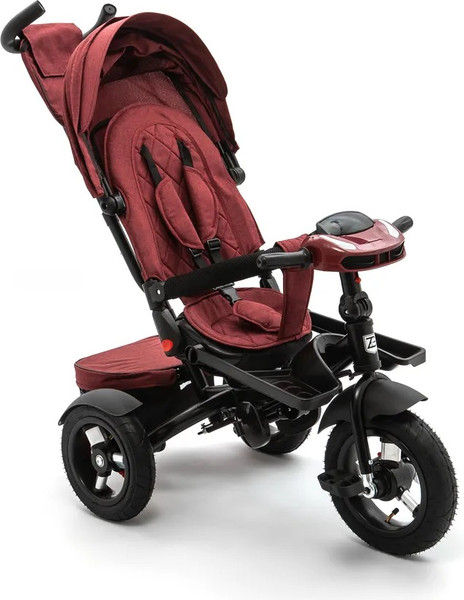 Изображение товара Трехколесный велосипед с ручкой ZigZag Lux 12/10 5099 / 33552 (красный, разобранный, в коробке)