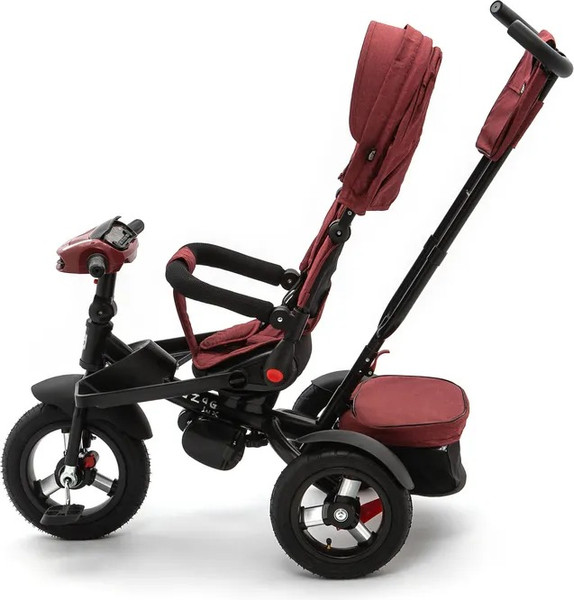 Изображение товара Трехколесный велосипед с ручкой ZigZag Lux 12/10 5099 / 33552 (красный, разобранный, в коробке)