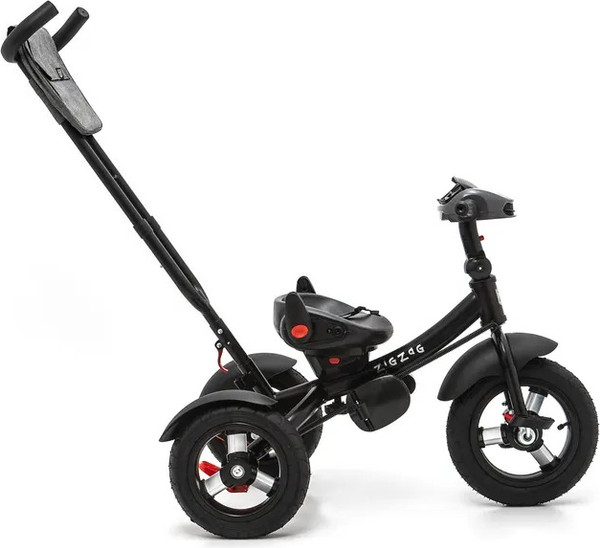 Изображение товара Трехколесный велосипед с ручкой ZigZag Lux 12/10 5099 / 33554 (серый)