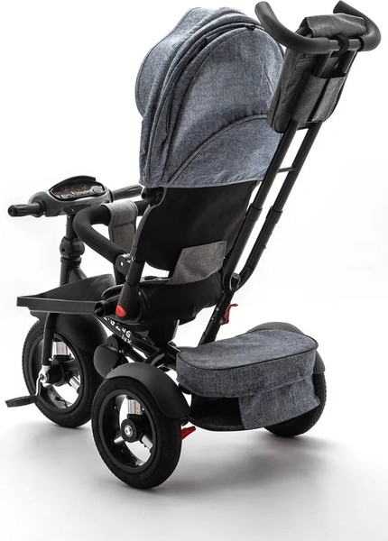 Изображение товара Трехколесный велосипед с ручкой ZigZag Lux 12/10 5099 / 33554 (серый, разобранный, в коробке)