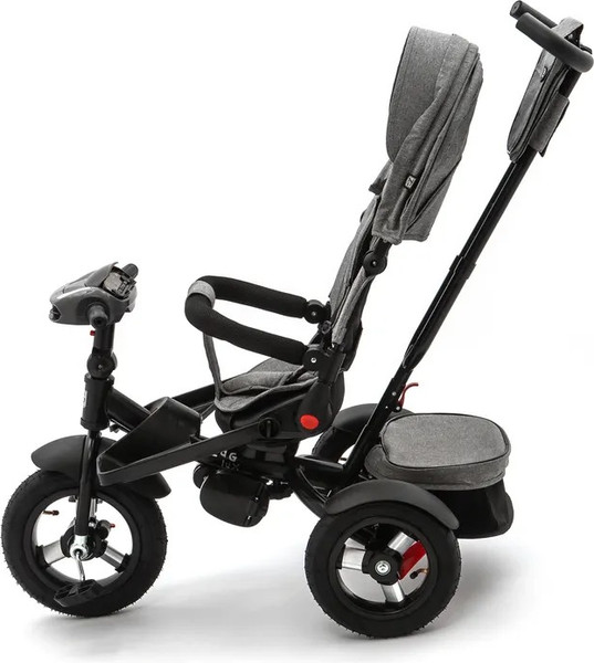 Изображение товара Трехколесный велосипед с ручкой ZigZag Lux 12/10 5099 / 33554 (серый, разобранный, в коробке)