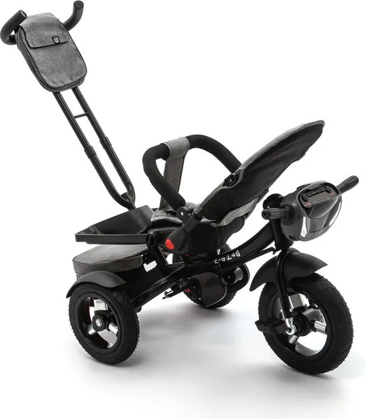 Изображение товара Трехколесный велосипед с ручкой ZigZag Lux 12/10 5099 / 33554 (серый, разобранный, в коробке)