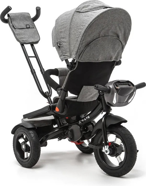 Изображение товара Трехколесный велосипед с ручкой ZigZag Lux 12/10 5099 / 33554 (серый, разобранный, в коробке)