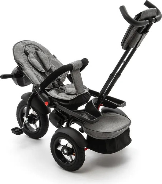 Изображение товара Трехколесный велосипед с ручкой ZigZag Lux 12/10 5099 / 33554 (серый, разобранный, в коробке)