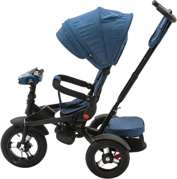 Изображение товара Трехколесный велосипед с ручкой ZigZag Lux 12/10 5099 / 33553 (синий, разобранный, в коробке)