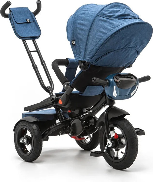 Изображение товара Трехколесный велосипед с ручкой ZigZag Lux 12/10 5099 / 33553 (синий, разобранный, в коробке)