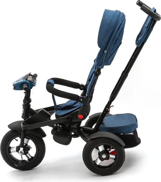 Изображение товара Трехколесный велосипед с ручкой ZigZag Lux 12/10 5099 / 33553 (синий, разобранный, в коробке)