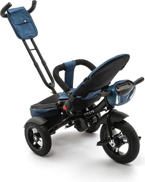 Изображение товара Трехколесный велосипед с ручкой ZigZag Lux 12/10 5099 / 33553 (синий, разобранный, в коробке)