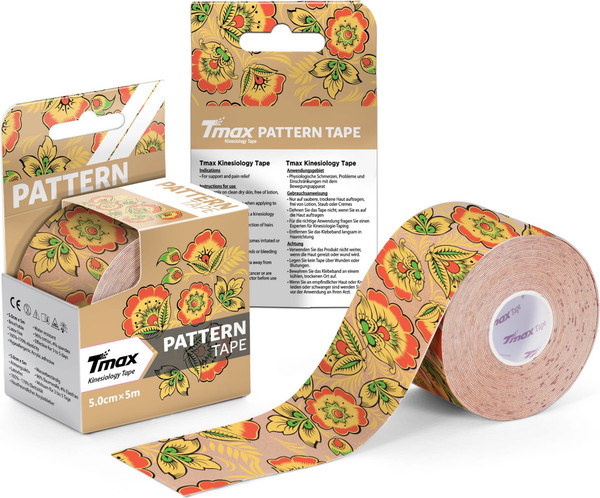 Изображение товара Кинезио тейп Tmax Pattern Gzhel2 / 423430 (гжель/бежевый)