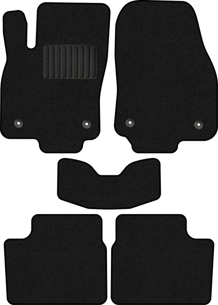 Изображение товара Комплект ковриков для авто Alicosta 0999_1_PR-6 для Opel Astra III седан/L69 2006-2011 (ворс, черный)