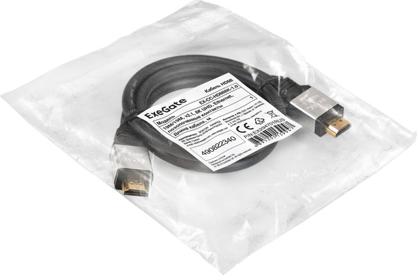 Изображение товара Кабель ExeGate EX-CC-HDMI8K-1.0 / EX294701RUS (1м, черный)