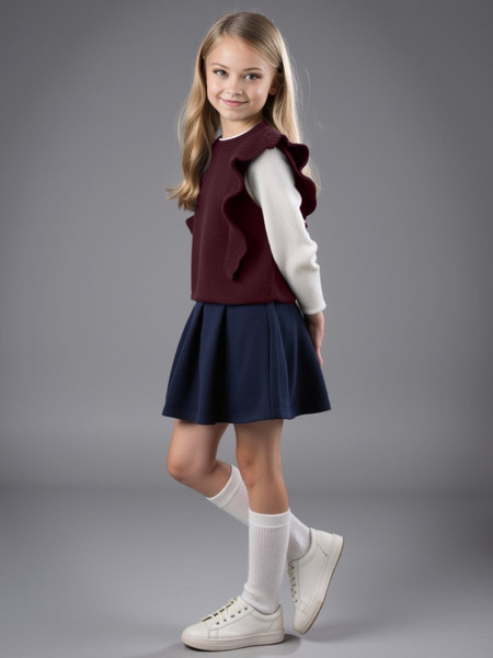 Изображение товара Жилет детский Amarobaby Pure Love School Elite / AB-OD25-PLSEL1001/08-122 (р.122, бордовый)