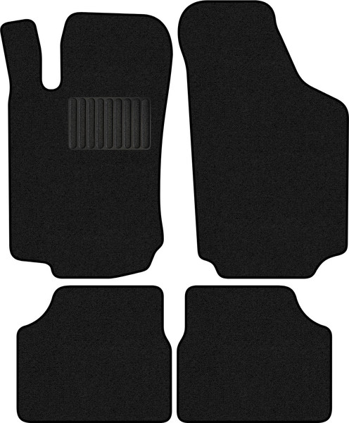 Изображение товара Комплект ковриков для авто Alicosta 1012_1_PR-6 для Opel Corsa хэтчбек 5дв/C 2000-2006 (ворс, черный)