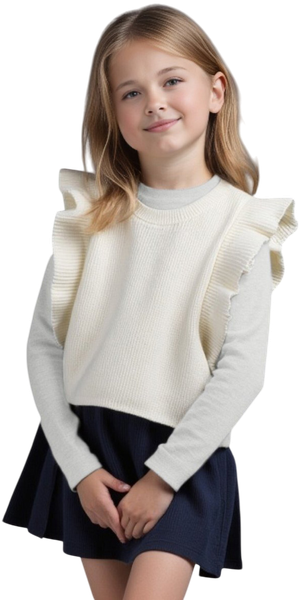 Изображение товара Жилет детский Amarobaby Pure Love School Elite / AB-OD25-PLSEL1001/33-146 (р.146, молочный)