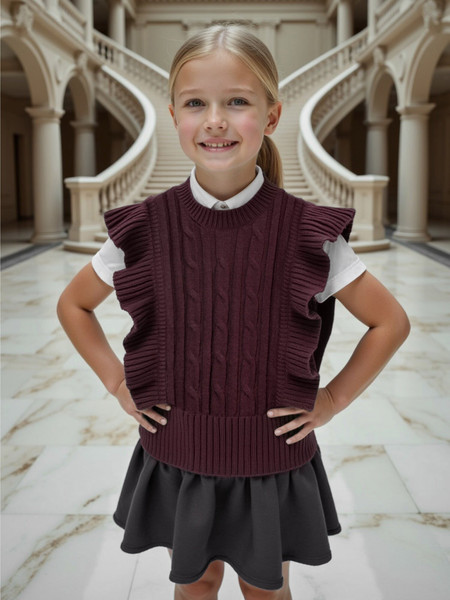 Изображение товара Жилет детский Amarobaby Pure Love School Vogue / AB-OD25-PLSVG1001/08-140 (р.140, бордовый)