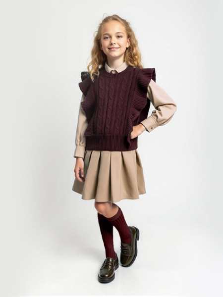 Изображение товара Жилет детский Amarobaby Pure Love School Vogue / AB-OD25-PLSVG1001/08-152 (р.152, бордовый)