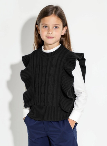 Изображение товара Жилет детский Amarobaby Pure Love School Vogue / AB-OD25-PLSVG1001/09-140 (р.140, черный)