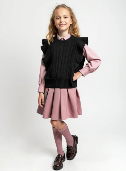 Изображение товара Жилет детский Amarobaby Pure Love School Vogue / AB-OD25-PLSVG1001/09-140 (р.140, черный)