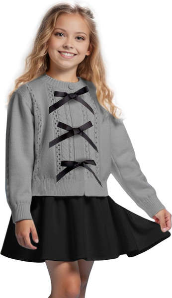 Изображение товара Кофта детская Amarobaby Pure Love School Lady / AB-OD25-PLSL1901/11-134 (р.134, серый)