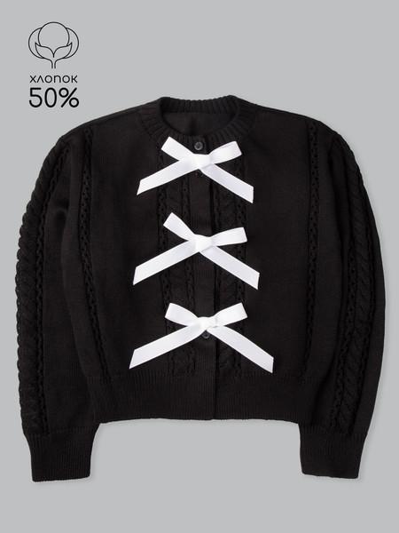 Изображение товара Кофта детская Amarobaby Pure Love School Lady / AB-OD25-PLSL1901/09-122 (р.122, черный)