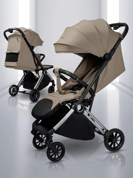 Изображение товара Детская прогулочная коляска Amarobaby Handy / AB25-10HANDY/0330 (бежевый/серебряный)