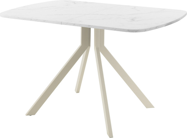 Изображение товара Обеденный стол AMC Elite Е18(1200) D2 (бежевый/мрамор кристалл)