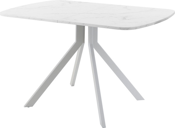 Изображение товара Обеденный стол AMC Elite Е18(1200) D2 (серебро/мрамор кристалл)