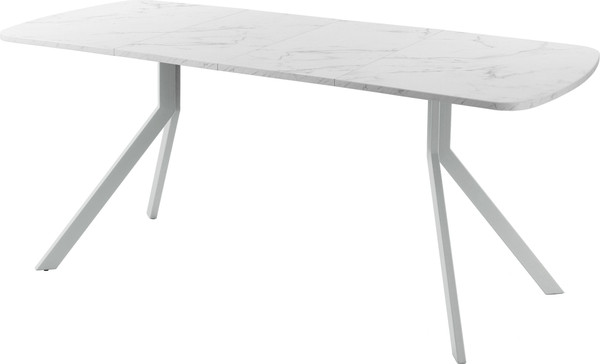 Изображение товара Обеденный стол AMC Elite Е18(1200) D2 (серебро/мрамор кристалл)