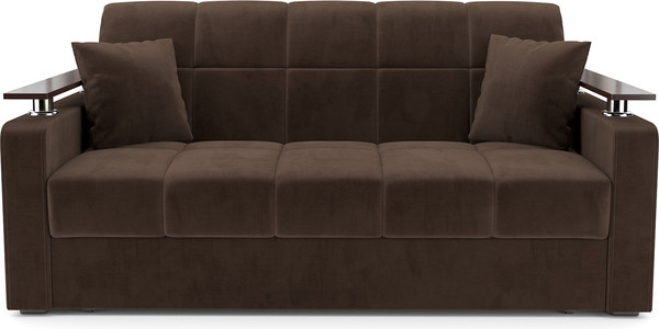 Изображение товара Диван Mebel-Ars Аккордеон Бакли ППУ 155x200 (велюр молочный шоколад НВ-178/13)