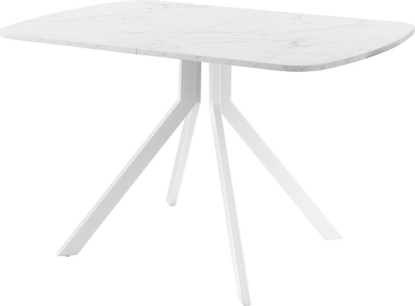 Изображение товара Обеденный стол AMC Elite Е18(1200) D2 (белый/мрамор кристалл)