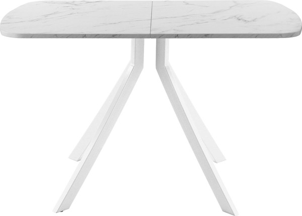 Изображение товара Обеденный стол AMC Elite Е18(1200) D2 (белый/мрамор кристалл)