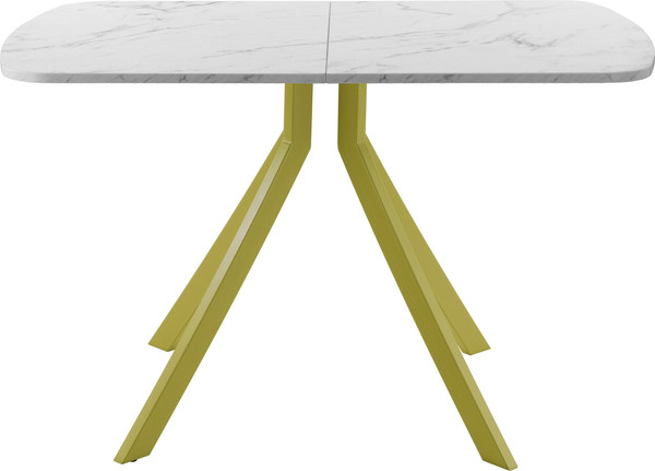 Изображение товара Обеденный стол AMC Elite Е18(1200) D2 (золото/мрамор кристалл)