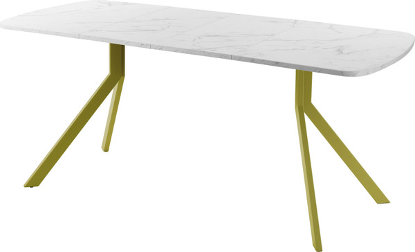 Изображение товара Обеденный стол AMC Elite Е18(1200) D2 (золото/мрамор кристалл)