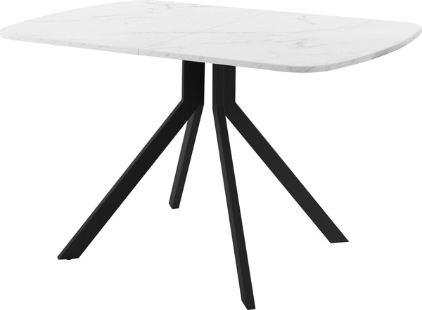 Изображение товара Обеденный стол AMC Elite Е18(1100) D2 (черный/мрамор кристалл)