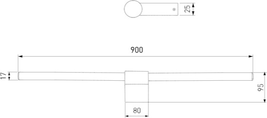Изображение товара Бра Elektrostandard Luar 3000K 40153/LED (черный жемчуг)