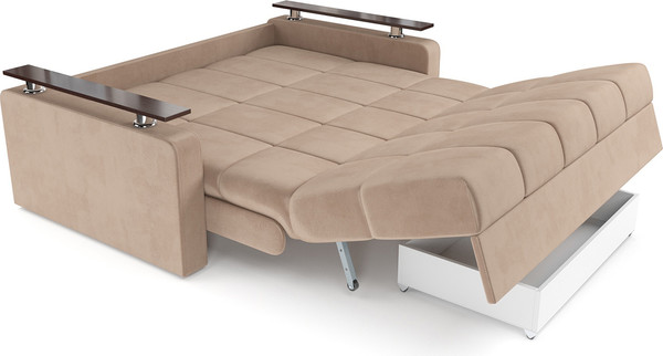 Изображение товара Диван Mebel-Ars Аккордеон Бакли ППУ 180x200 (бежевый кордрой)