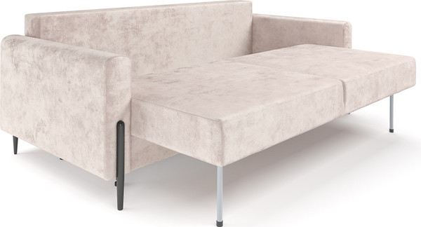 Изображение товара Диван Mebel-Ars Мегион (велюр бежевый Plush OWV-33)