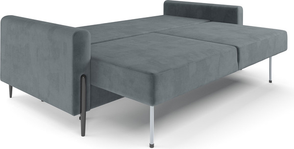 Изображение товара Диван Mebel-Ars Мегион (велюр серо-синий HB-178/26)