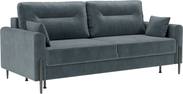 Изображение товара Диван Mebel-Ars Мегион (велюр серо-синий HB-178/26)