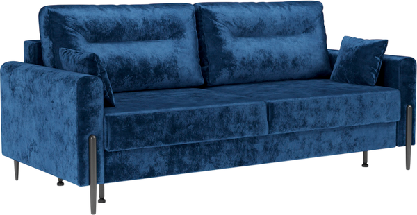 Изображение товара Диван Mebel-Ars Мегион (велюр синий Plush OWV-21)
